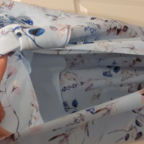 NWT, Banana Republic sleeveless high- low ruffle maxi dress, light blue, size 4 - Picture 6 of 11